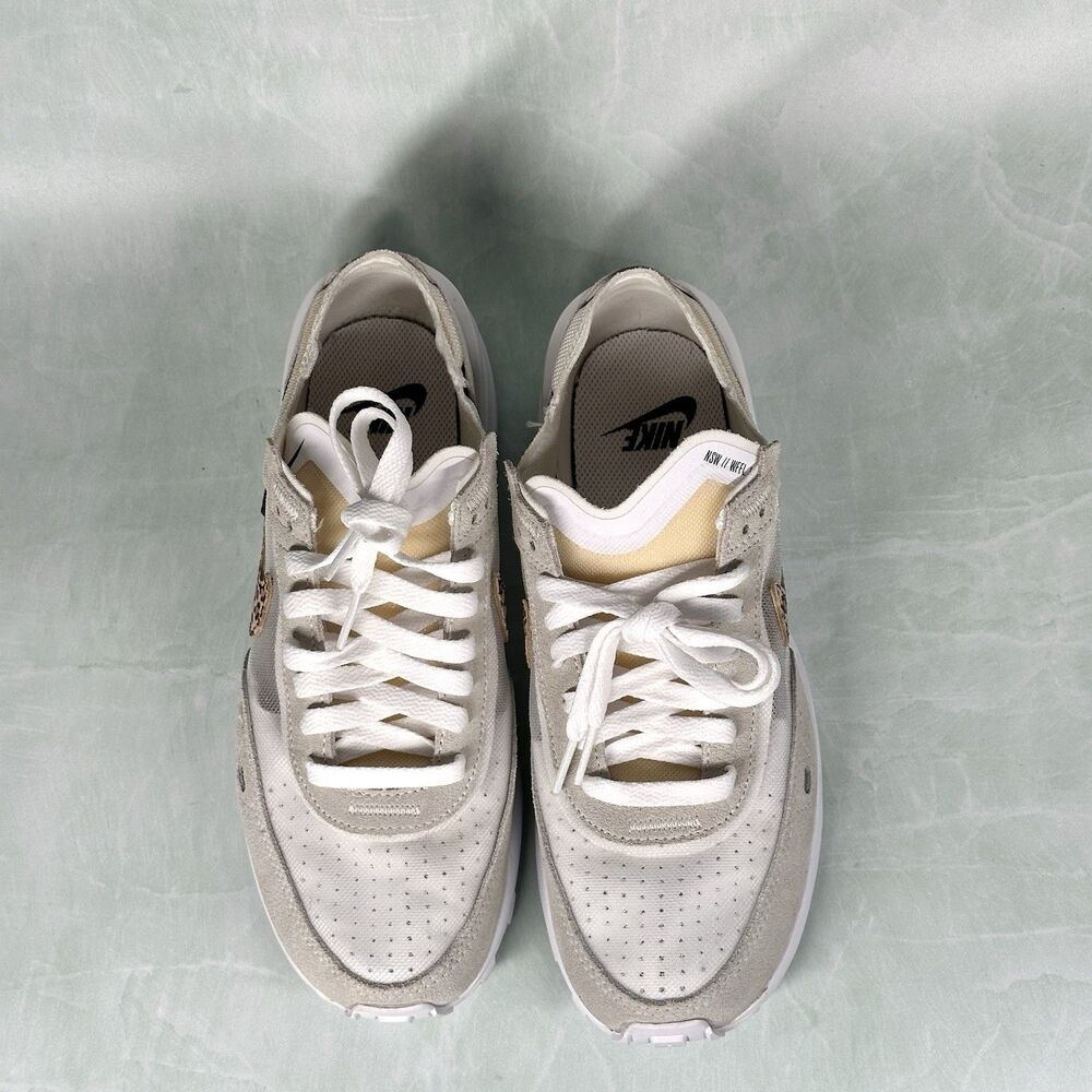 Nike Shoes Women’s Size 7.5 Waffle One SE Leopard White Sneakers DJ9776-100 - Picture 4 of 15